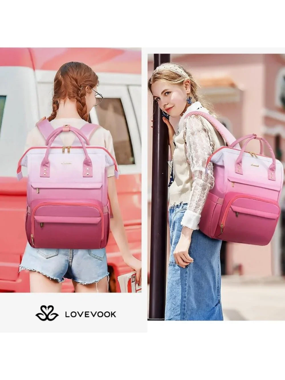 Stylish Gradient Laptop Backpack for Women | Work & College Computer Bag